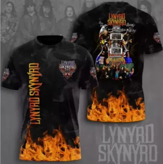 Unisex 3D Lynyrd Skynyrd Shirt Rock Band Music T Shirt For Men And Women