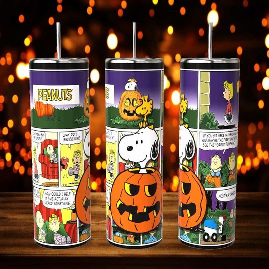 Discover 20oz Skinny Straight Comic Halloween Great  Sublimation Tumbler Design Wrap