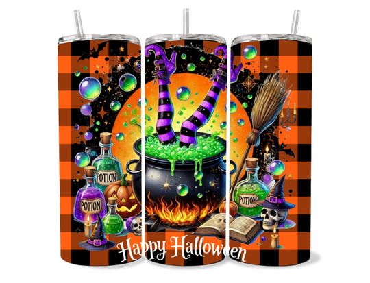 Discover Halloween Tumbler, Happy Halloween Tumbler, Witches Brew Tumbler. Colorful Halloween Tumbler, Festive Halloween Tumbler, Halloween Party Cup