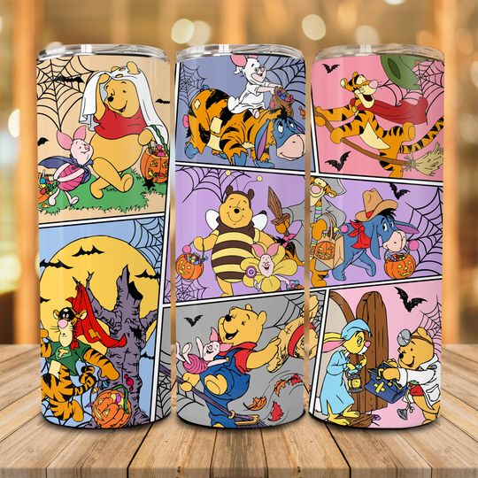 Discover Cartoon Halloween 20oz Tumbler  , Pumpkin  , Spooky Season, Funny Halloween 20oz Tumbler Wrap  , Bats Pumpkin Spider, Trick Or Treat