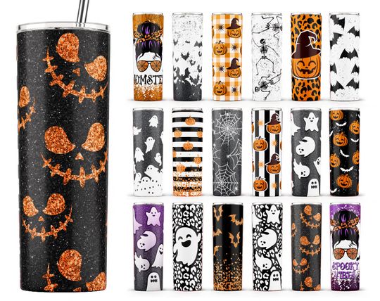 Discover Halloween Tumbler Wrap, Halloween Tumbler  , Tumbler Sublimation Designs, Spooky Tumbler Wrap, Halloween Tumbler Bundle, Pumpkin Tumbler