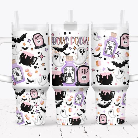 Discover Hp pastel spooky 40oz Tumbler | Witch Vibes tumbler | Halloween themed tumbler