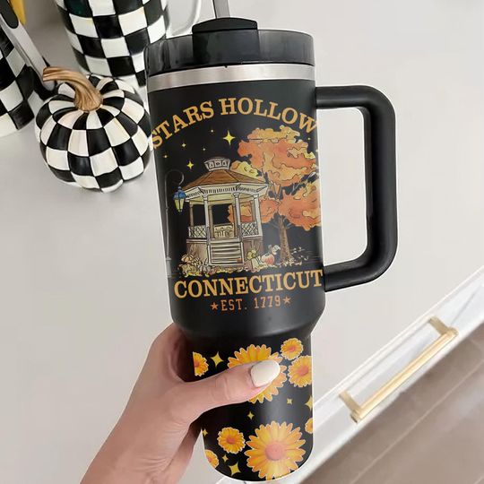 Discover Autumn Festival Halloween Tumbler 40oz With Handle, Connecticut Tumbler 40, Coffee Fall Tumbler, Stainless Steel Tumbler, Insulated Tumbler