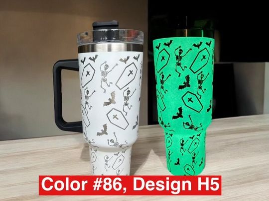 Discover Skeleton tumbler|Spooky season tumbler|Glow in the dark tumbler|Bat tumbler|Skeleton cup|Halloween 40oz|40oz halloween cup|Halloween tumbler