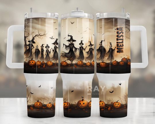 Discover Scarecrow Halloween 40oz Tumbler 40oz Insulated Tumbler with Handle Lid & Straw Coffee Lover Gift Spooky Season Cup Halloween Gift For Her