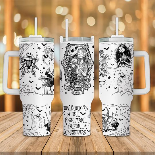 Discover Horror Character 40oz Quencher Tumbler Wrap, Trick Or Treat, Horror Halloween Coffee Tumbler, 90s Horror Movie, Funny Halloween 40oz Tumbler