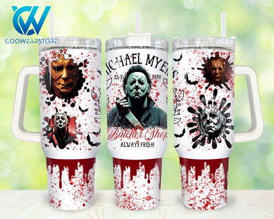 Discover Movies Characters 40oz Tumbler Wrap  , Horror Characters 2 pieces 40 oz Tumbler  , Horror Halloween Tumbler 40oz  Sublimation Designs