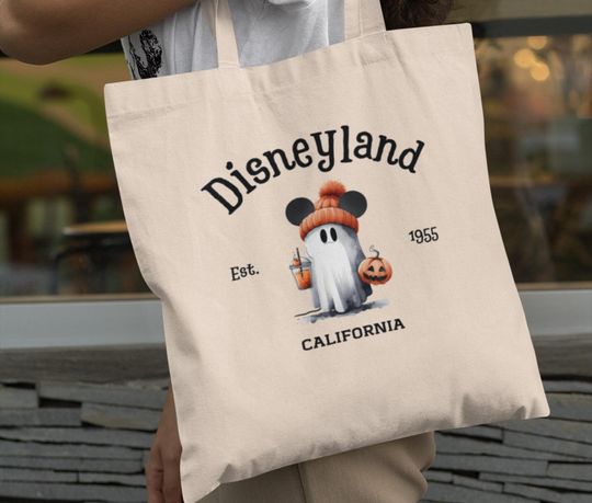 Disney Tote Bag, Mickey Mouse bag, Trick or Treat, Disney Travel Gift, Personalized Tote Bags, Halloween Graphic, Candy Bags, dark coquette