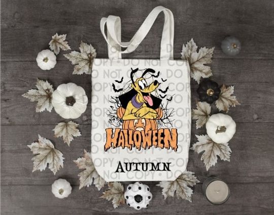 Discover Trick or Treat  Pluto Halloween Disney Tote Bag