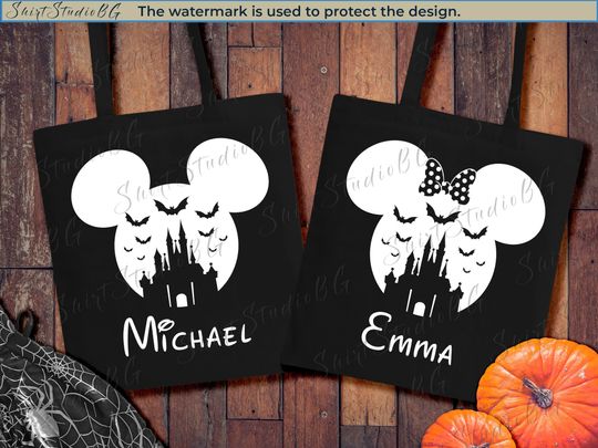 Discover Personalized Halloween Tote Bag, Trick or Treat Bag, Halloween Tote bag, Custom Tote Bag, Trick or Treat Tote Personalized Bag, Shoulder Bag