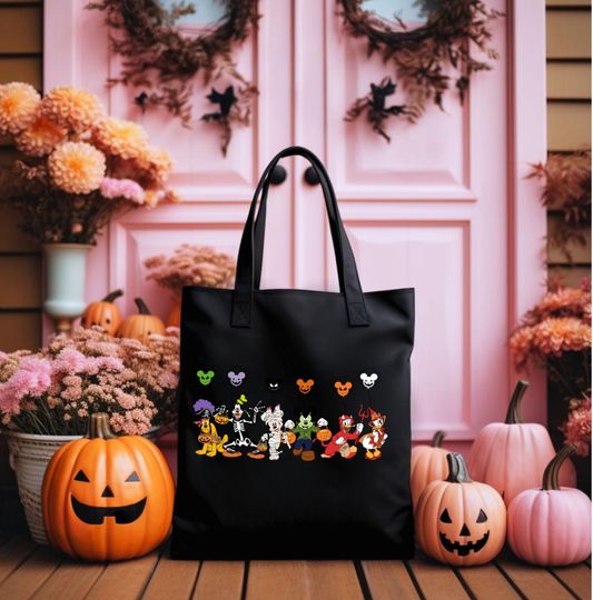 Discover Disney Halloween Trick Or Treating Premium Tote Bag Black
