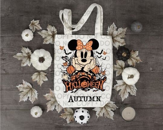 Discover Trick or Treat Minnie Halloween Disney Tote Bag