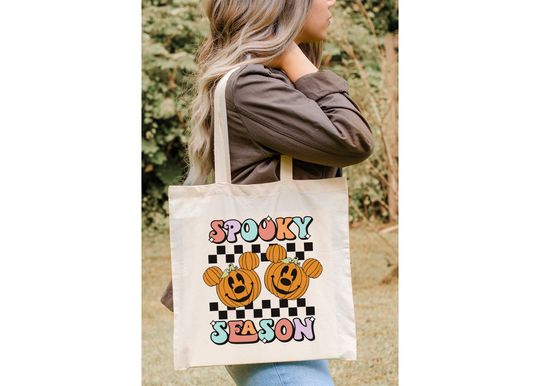 Discover Mouse Shopping Tote Bag, Cow Tote Bag, Thanksgiving Tote Bag, Cotton Bag For Kids,  Shopping Cotton Tote Bag, Halloween Candy Bag