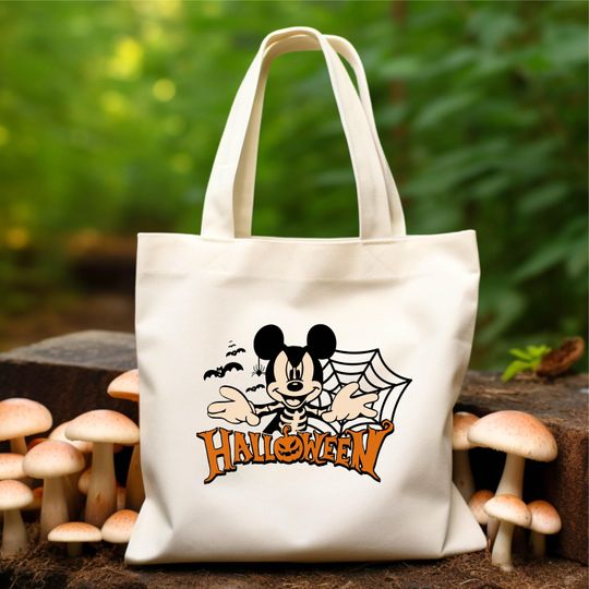 Discover Disney Mickey Halloween Season Tote Bag, Trick or Treat Shopping Gift for Kids Bag, Halloween Tote bag, Custom Tote Bag, Trick or Treat Bags