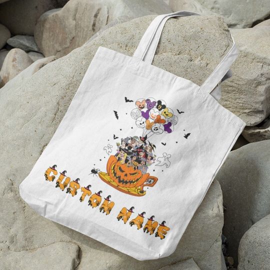 Discover Custom Princess Disney Halloween Tote Bag, Personalized Halloween Tote Bag, Personalized Tote Bag, Princess Disney Tote Bag, Canvas Tote Bag