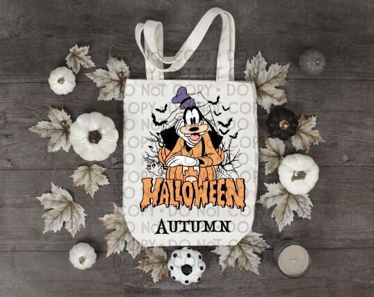 Discover Trick or Treat  Goofy Halloween Disney Tote Bag