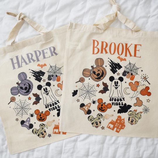 Discover Personalized Halloween totes, Trick or Treating totes, Halloween Bags, not so scary, oogie boogie bash