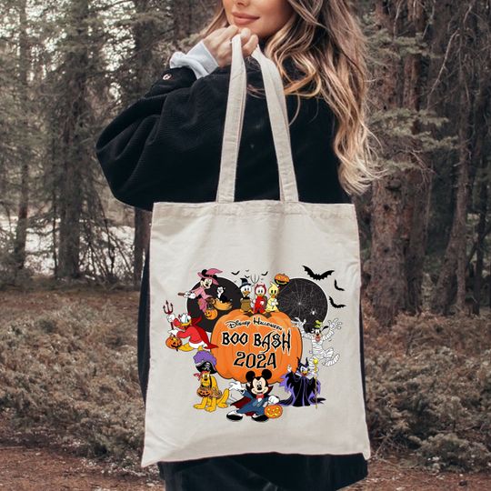 Discover Disney Halloween Tote Bag, Boo Bash 2024, Halloween Gift, Mickey Halloween, Halloween Tote Bag, Mickey And Friends Bag, Reusable Tote Bag