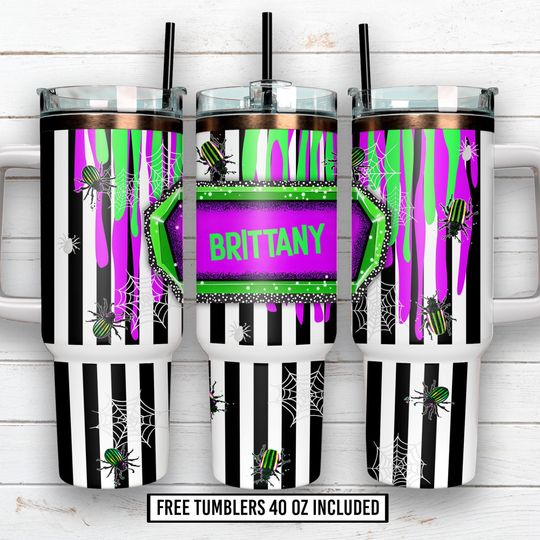 Discover Halloween beetle 40 oz Quencher tumbler sublimation Design, Myself Strange and Unusual Quencher Wrap