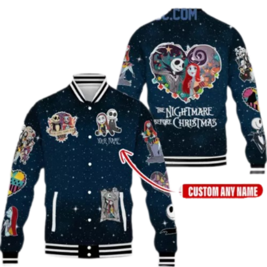 Discover The Nightmare Before Christmas Horror Movies Personalized Baseball Jacket