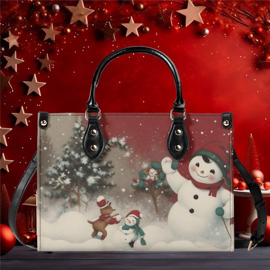 Discover Luxury Women leather Handbag beautiful Christmas Holiday fall winter whimsical season design 3 sizes