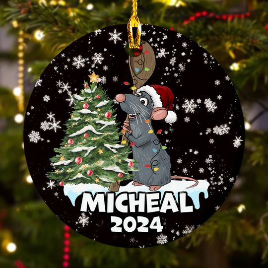Discover Personalized Mouse Chef Christmas Ornament, Mouse 2024 Christmas Tree Decor, Character Ornament, Christmas Keepsake, Xmas Gift For Kid