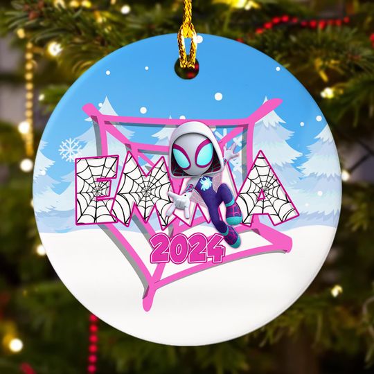 Discover Personalized Ornament Famous Superhero, Spider Hero Character Xmas Ornament Fan Gift, Customized 2024 Christmas Tree Decor Gift For Kid