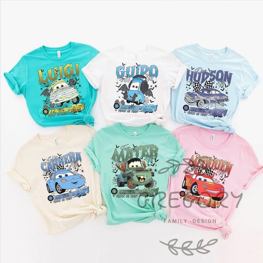 Discover Disneyland Cars Halloween Comfort Colors Shirt, McQueen Halloween Sweatshirt, Family Group Halloween Shirt, Pixar Cars Not So Scary Shirt