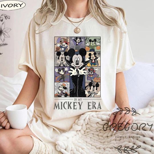 Discover Retro Disney Halloween The Mickey Tour Comfort Colors Shirt, Disney Two-sided Mickey Eras Tour Sweatshirt, Disney Mickey Concert Music