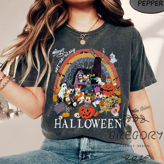 Discover Spooky Mouse and Friends Comfort Colors Shirt, Mickeys Not So Scary Halloween Sweatshirt,  Disney Spooky Shirt, Disney Halloween Party Shirt