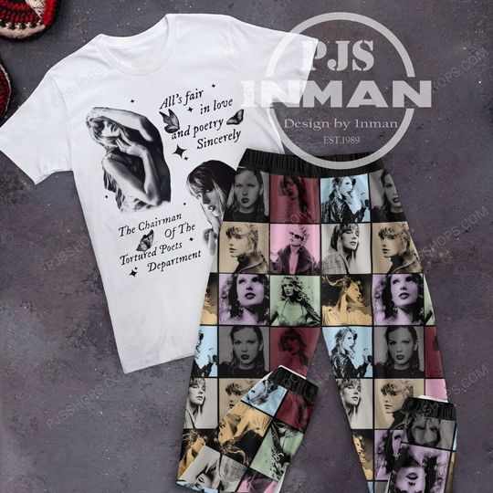 Discover All's Fair In Love And Poetry Pajamas Set, Holiday Pajamas Gifts, taylor version Family Pajamas Set For Adult And Kids, Tayl0r Family Pajamas Set