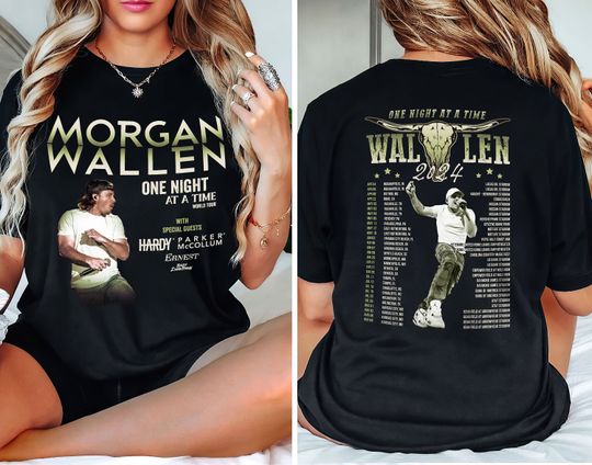 Discover 2 Side One Night at a Time MW 2024 Tour Shirt, MW 2024 Shirt, Cowboy Wallen Gift for Fans, Country Music Shirt