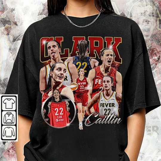 Caitlin Clark Shirt, Basketball Women American Graphic Vintage, 90s Bootleg Inspired Gift Fan Unisex Shirt