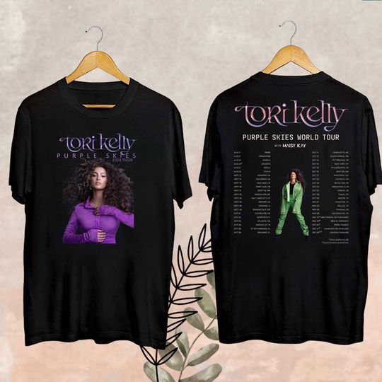 Tori Kelly Purple Skies Tour 2024 T-Shirt, Tori Kelly 2024 Concert Shirt, Tori Kelly Merch, Tori Kelly Fan Gift, Tori Kelly Graphic Shirt
