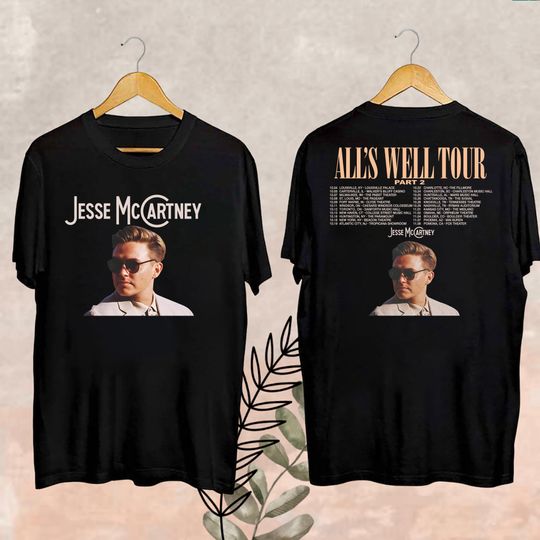 Jesse McCartney All's Well Tour 2024 Part 2 Shirt, Graphic Jesse McCartney Fan Shirt, Jesse McCartney 2024 Concert, Jesse McCartney Merch