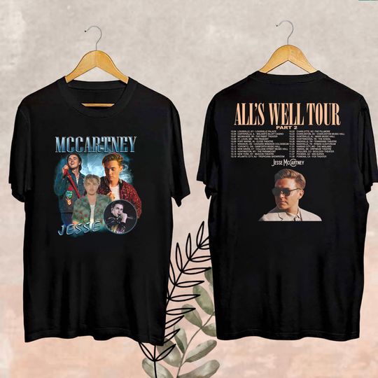 2024 Jesse McCartney All's Well Tour Part 2 Shirt, Jesse McCartney Fan Shirt, Jesse McCartney Bootleg Vintage Shirt, Jesse McCartney Merch