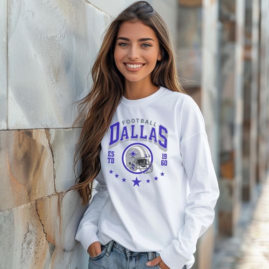 Discover Vintage Style Dallas Football long sleeve Shirt, Dallas Football T-Shirt, Cowboy Sweatshirt, Dallas youth Shirt, Football Shirt, Dallas Fans