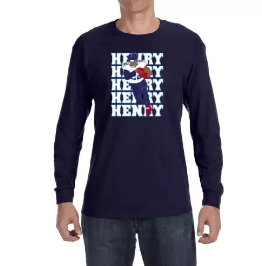 Discover Tennessee Titans Derrick Henry Text Pic Long sleeve Shirt
