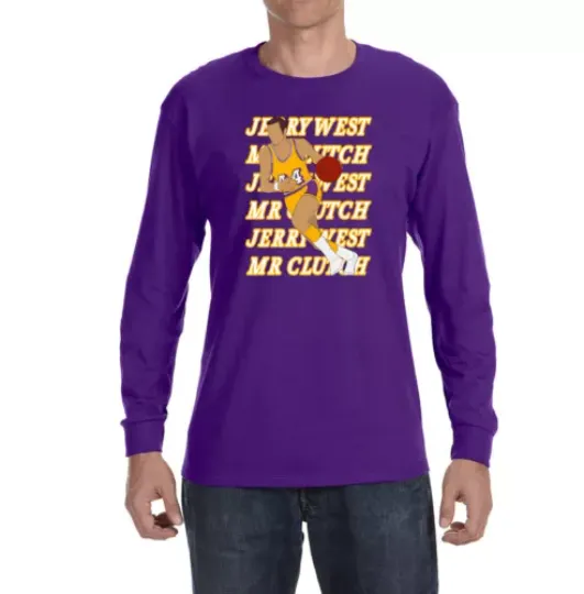 Discover Jerry West Text Pic Long sleeve shirt