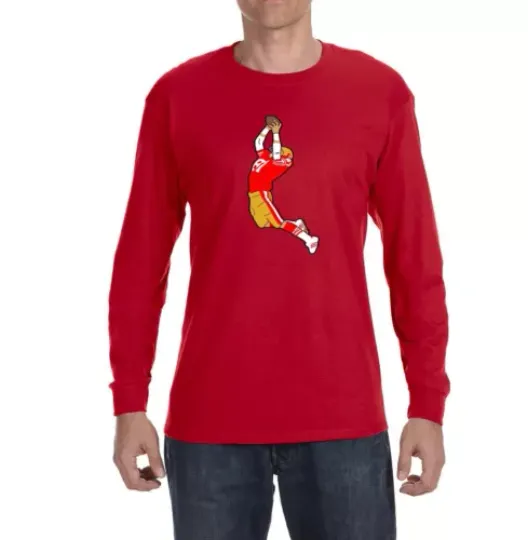 Discover San Francisco 49ers Dwight Clark The Catch Long sleeve shirt