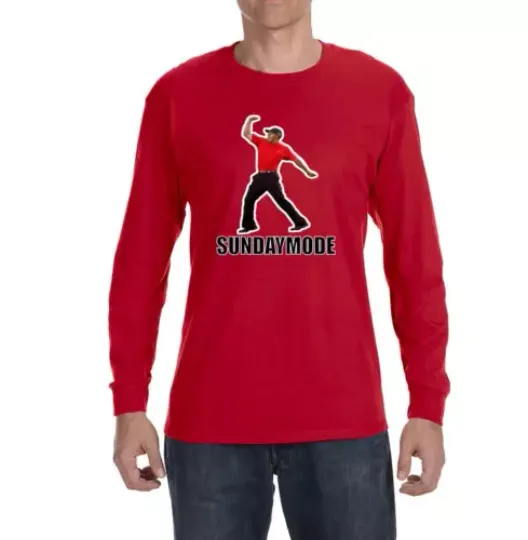 Discover Tiger Woods Sundaymode Fist Pump Long sleeve shirt