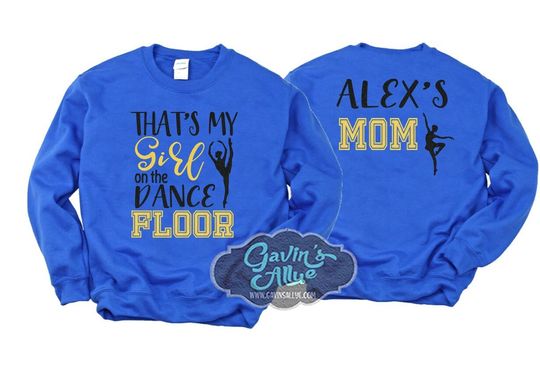 Glitter Dance Mom Crewneck Long Sleeve | Glitter Dance  Long Sleeve | Cheer Bling | Dance Shirts | Customize Colors