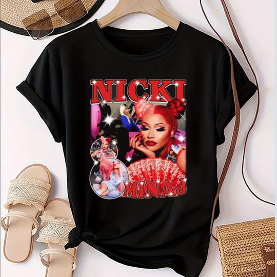 Discover Nicki Minaj Shirt, 90s Vintage Nicki Minaj T-Shirt, Nicki Minaj Fan Gift, Nicki Minaj Tour Merch, Pink Friday 2 Nicki Minaj Tour 2024 Shirt