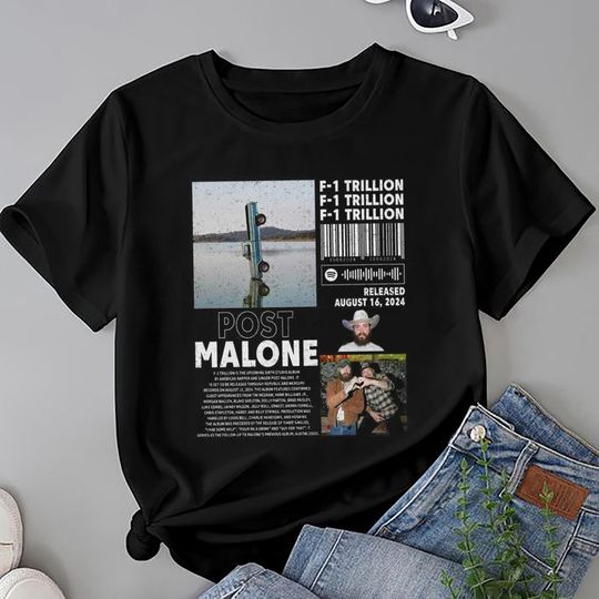 Discover Post Malone Shirt F1 Trillion Album, Vintage Post Malone Album Tee Gift For Fan, Post Malone Shirt, Posty Shirt, F-1 Trillion 2024 Merch