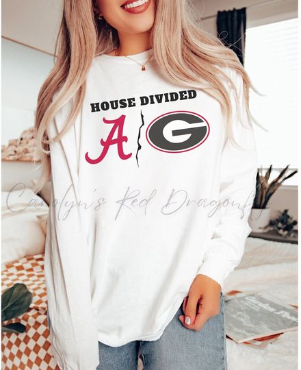 Unisex House Divided Shirt, Comfort Colors, Rivalry Long Sleeve, Game Day, Grad, College, Baseball/Football/Hockey/Basketball Fan