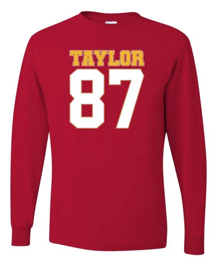 Discover Taylor 89 Jersey Football Fan, Football Fantasy Fan, American Football, Sports Mens Long Sleeve Shirt