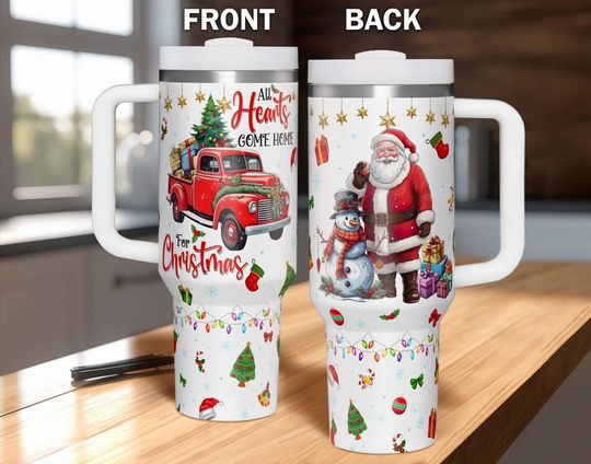 Discover Christmas Tumbler, Christmas Santa Claus 40oz Tumbler, Red Christmas Truck Tumbler, Stanley Cup, Christmas Gifts, Christmas Gift For Her