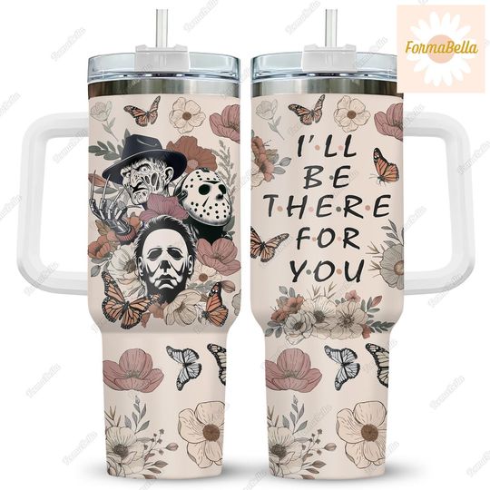 Discover Halloween Horror Characters 40oz Tumbler, Horror Movie Tumbler, Michael Myers Tumbler, Stainless Steel Tumbler, Tumbler With Straw