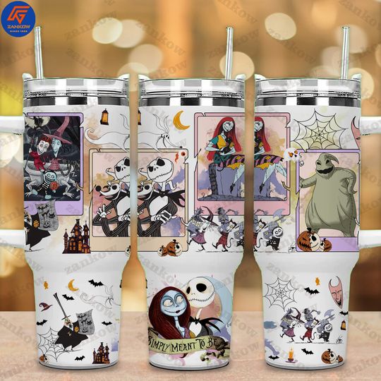 Discover Halloween Nightmare 40 oz Tumbler With Handle Template  , Tarot Card Skeleton Horror 40oz Tumbler  Sublimation Design