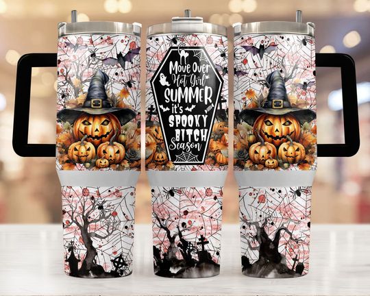 Spooky Bitch Season, 40oz Tumbler  , Halloween 40 oz Tumbler  , 40oz Tumbler  sublimation, 40 ounce Tumbler  , Halloween Sarcasm